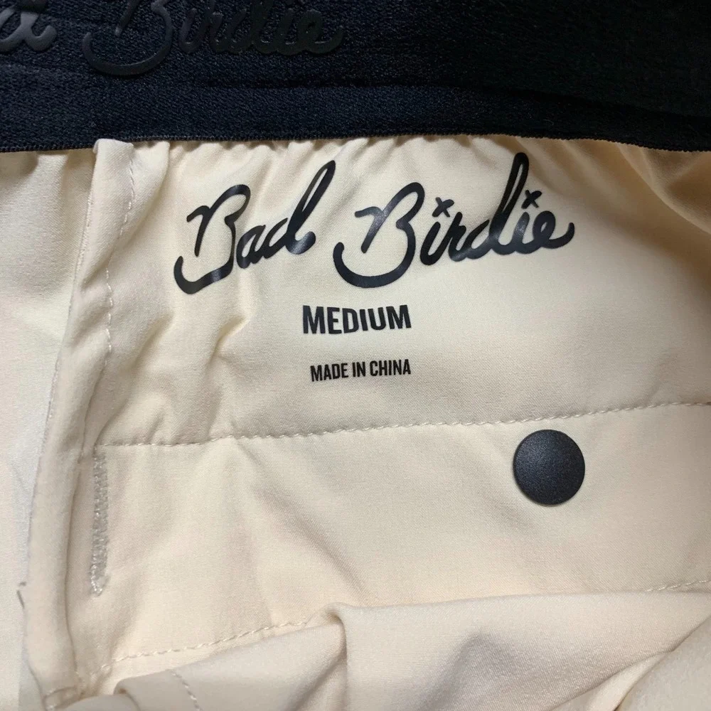 NWT Bad Birdie Active Athletic Golf Shorts Mens M Drawstring Sand Shell MSRP $74